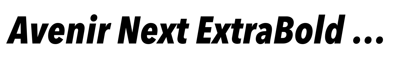 Avenir Next ExtraBold Condensed Italic